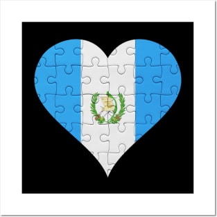 Guatemalan Jigsaw Puzzle Heart Design - Gift for Guatemalan With Guatemala Roots Posters and Art